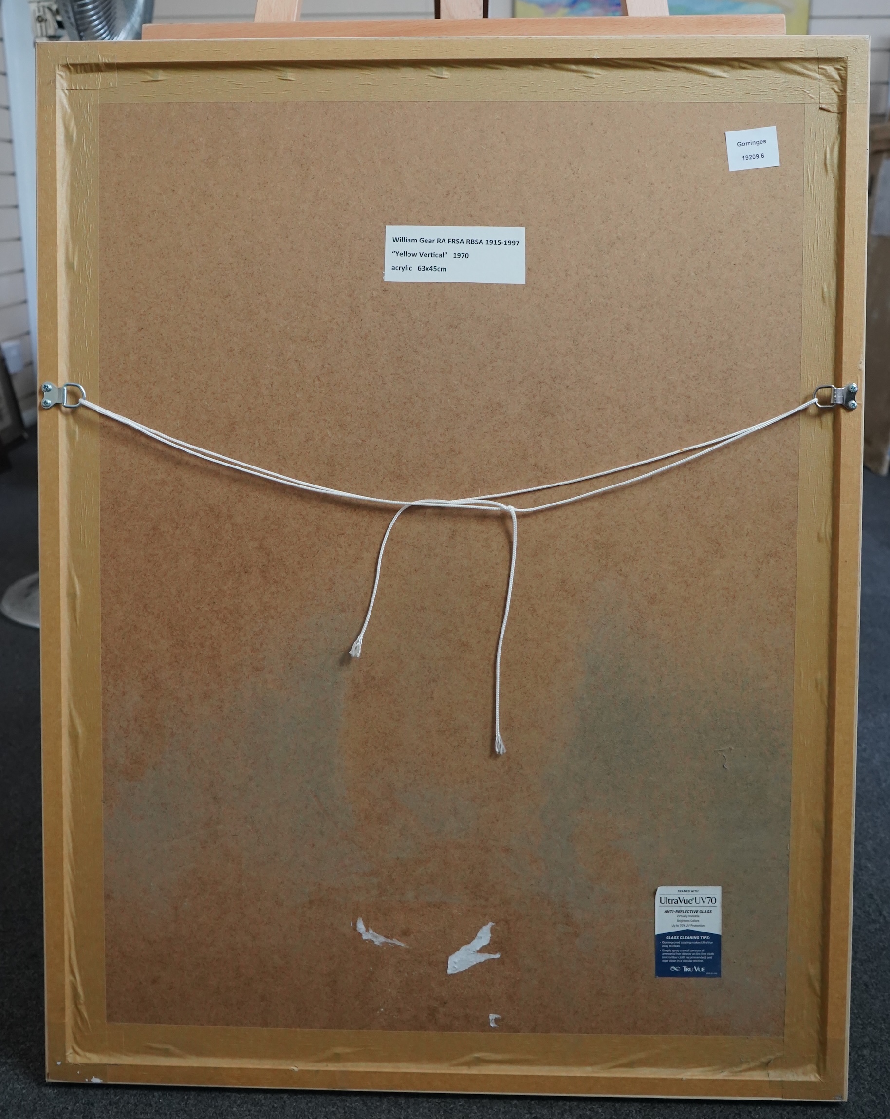 William Gear RA RBSA, (1915-1997), 'Yellow Vertical, 1970'